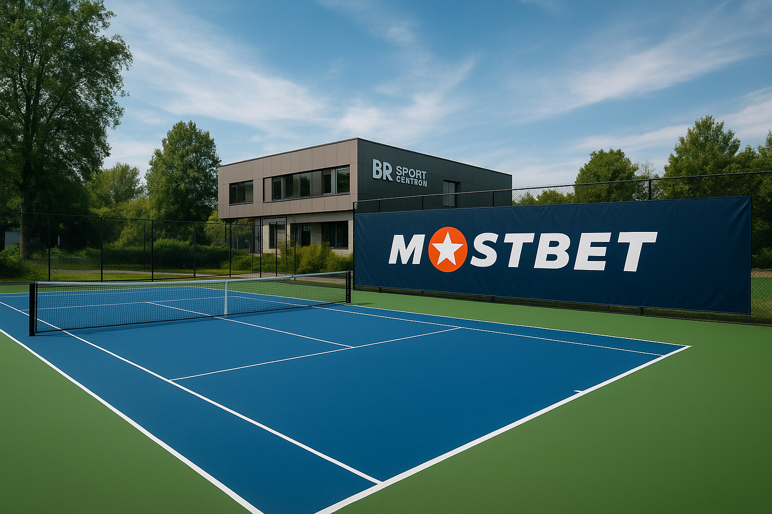 Mostbet sponzoroval tenisový kurt v BR Sport Centru